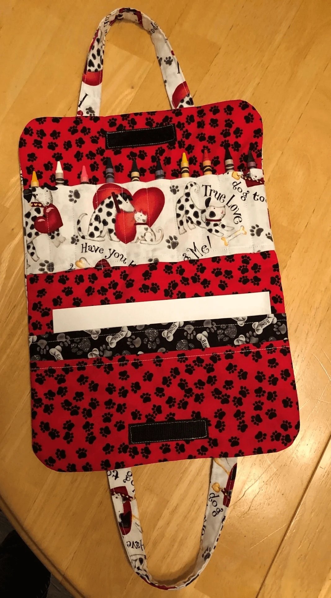 A crayon caddy made by Michelle George